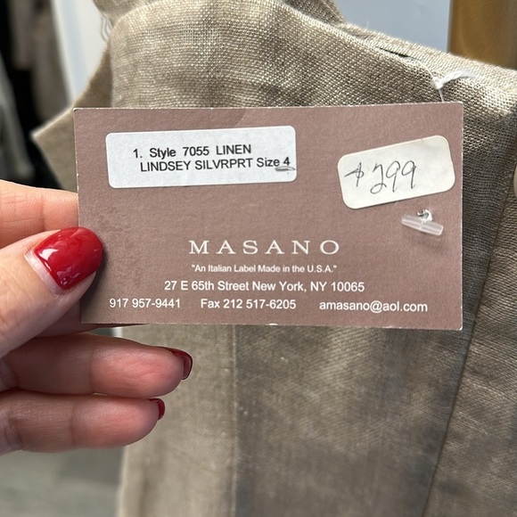 MASANO 100% silk linen midi dress size 4 - Picture 6 of 12
